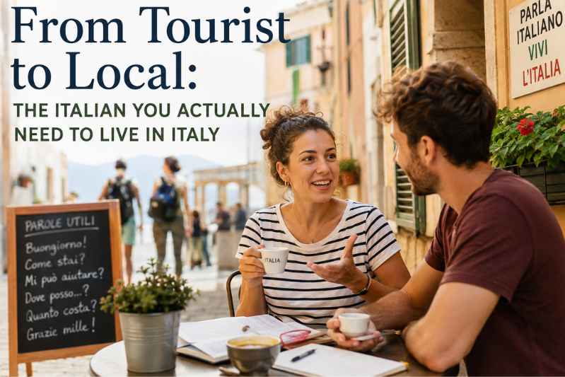 Da turista a “local”: l’italiano che serve davvero per vivere in Italia